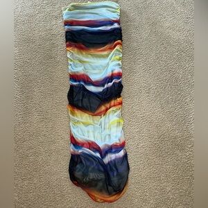 Multicolor Strapless Dress